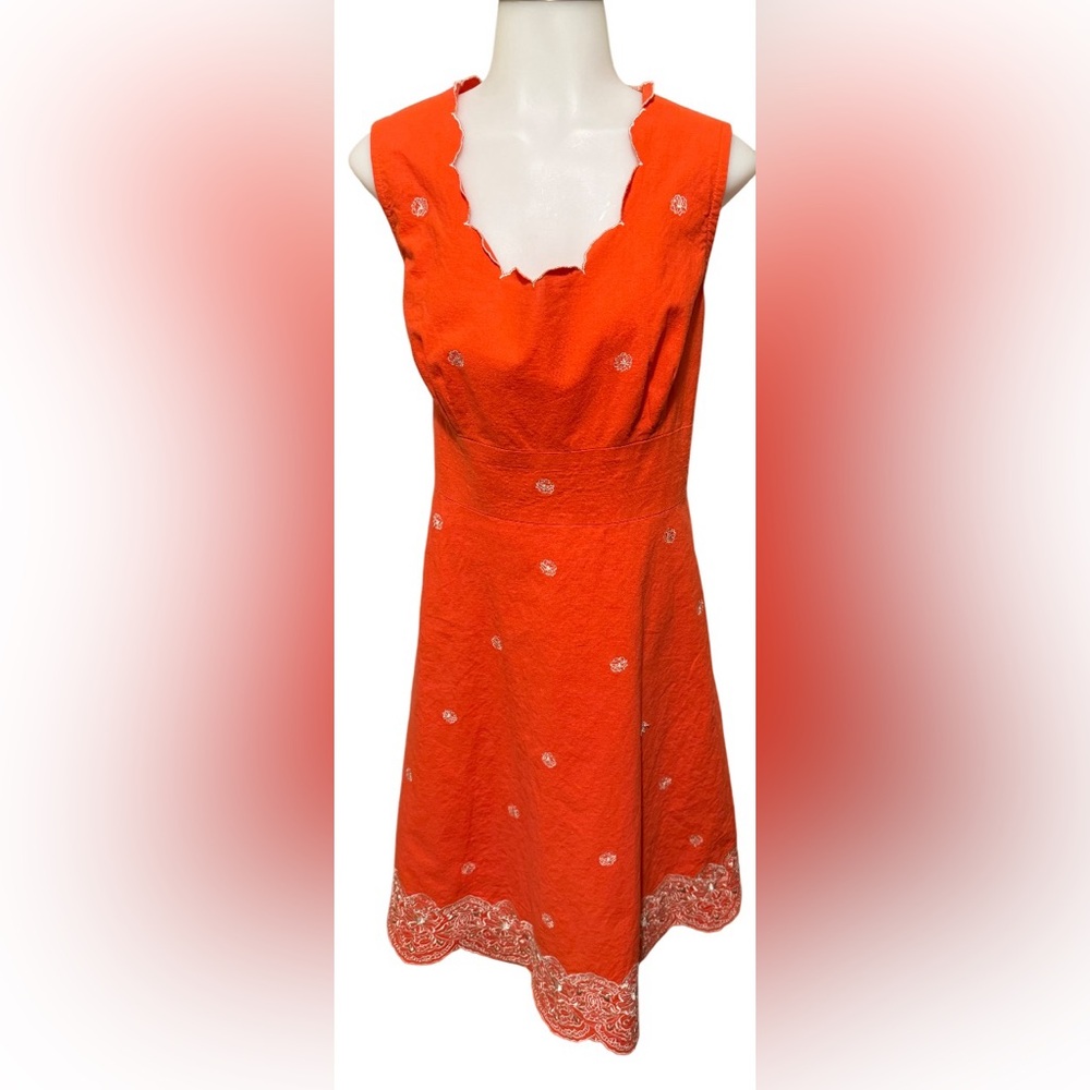 Coldwater Creek Sleeveless Floral Embroidered Dress. Size 16